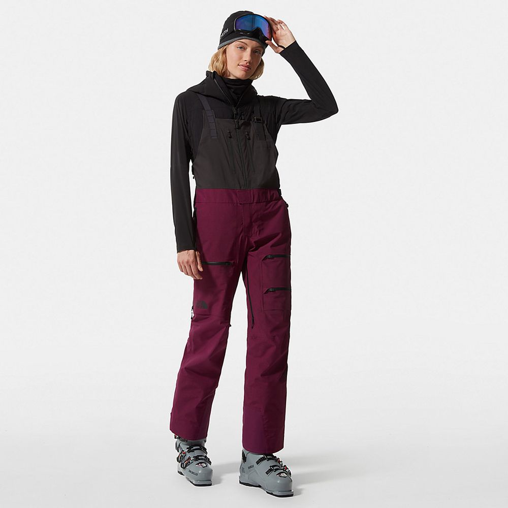 The North Face Pants Womens Australia - The North Face Brigandine Futurelight™ Bib Purple / Black Sk